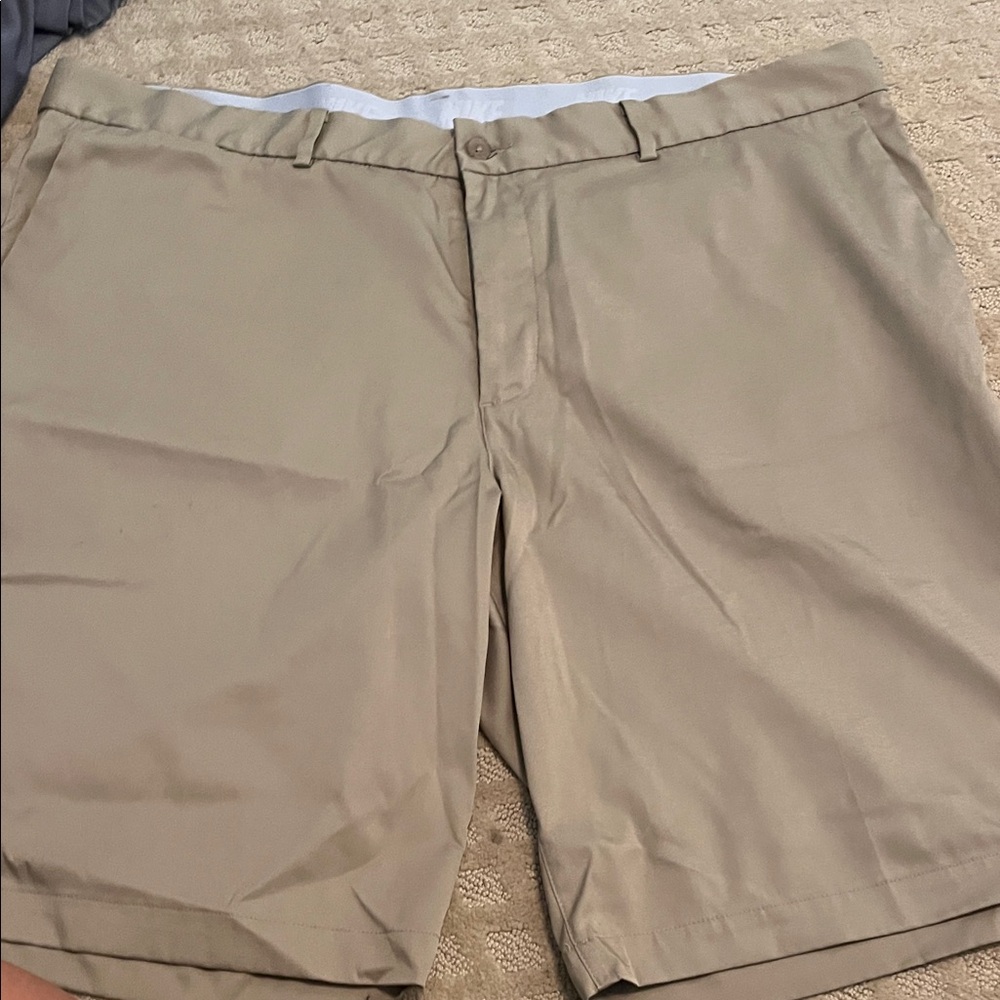 Nike Men's Beige Flat Front Shorts